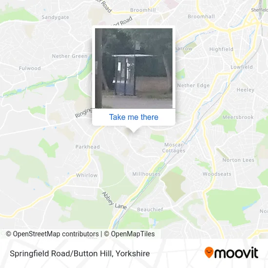 Springfield Road/Button Hill map