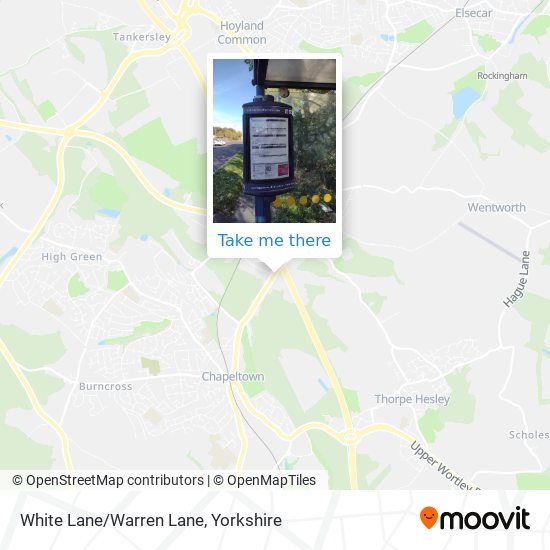 White Lane/Warren Lane map