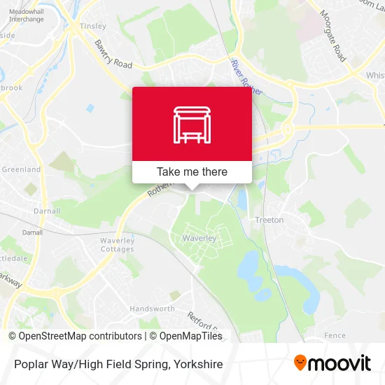 Poplar Way/High Field Spring map