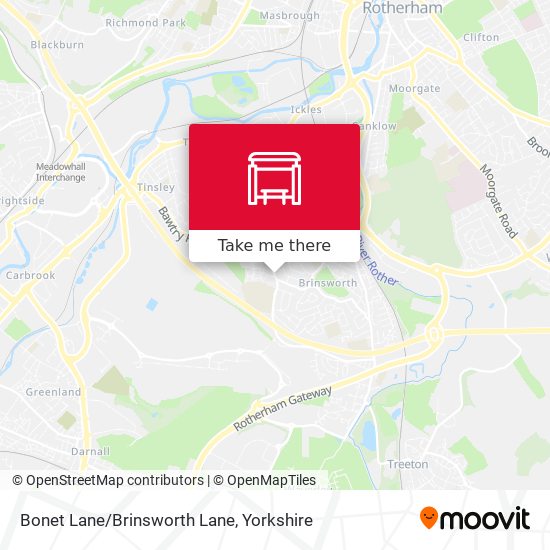 Bonet Lane/Brinsworth Lane map