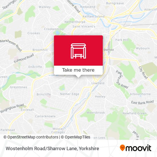 Wostenholm Road/Sharrow Lane map