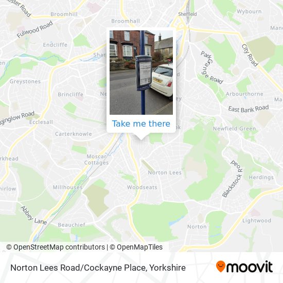 Norton Lees Road / Cockayne Place map