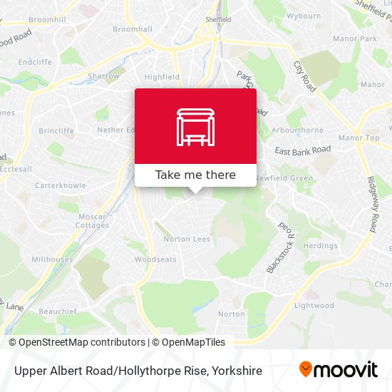 Upper Albert Road / Hollythorpe Rise map
