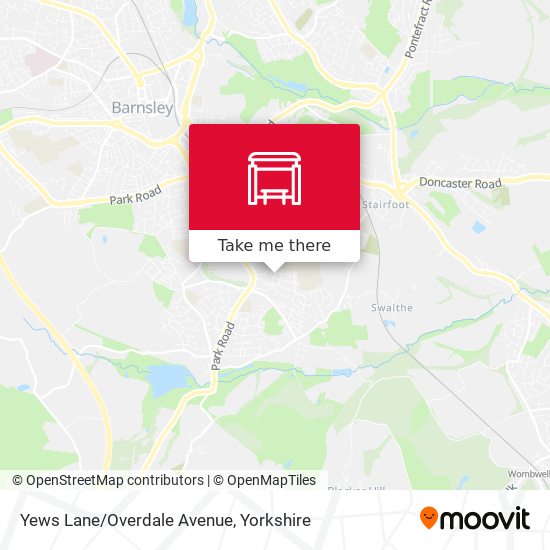 Yews Lane/Overdale Avenue map