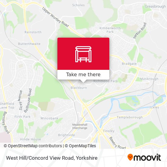 West Hill/Concord View Road map