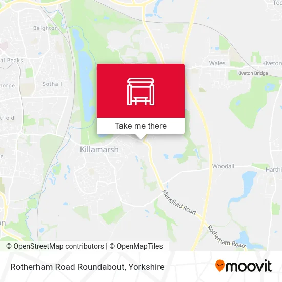 Rotherham Road Roundabout map