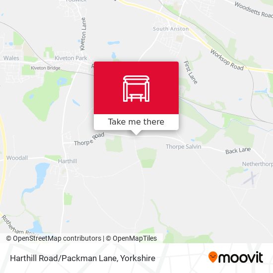 Harthill Road/Packman Lane map