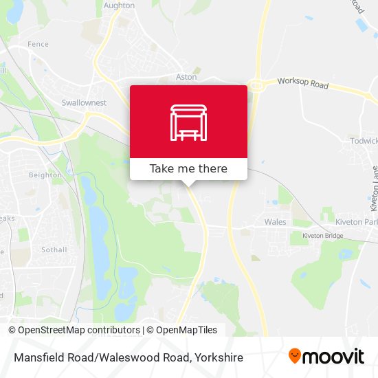 Mansfield Road/Waleswood Road map
