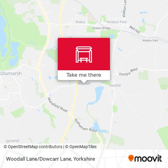 Woodall Lane/Dowcarr Lane map