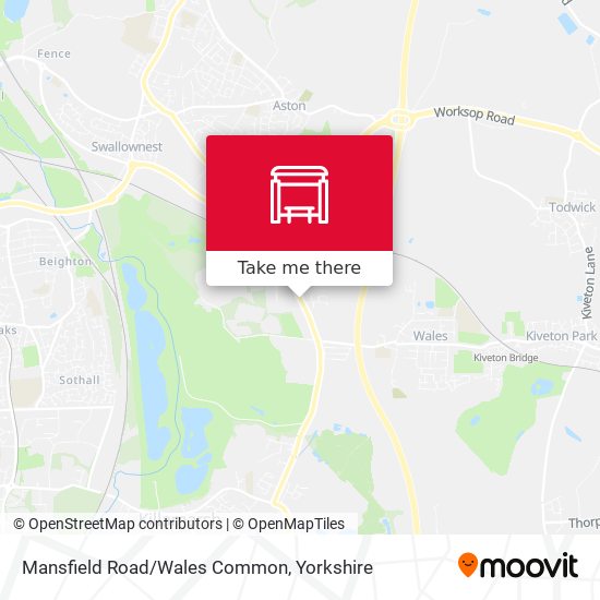 Mansfield Road/Wales Common map