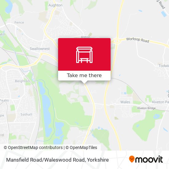 Mansfield Road/Waleswood Road map