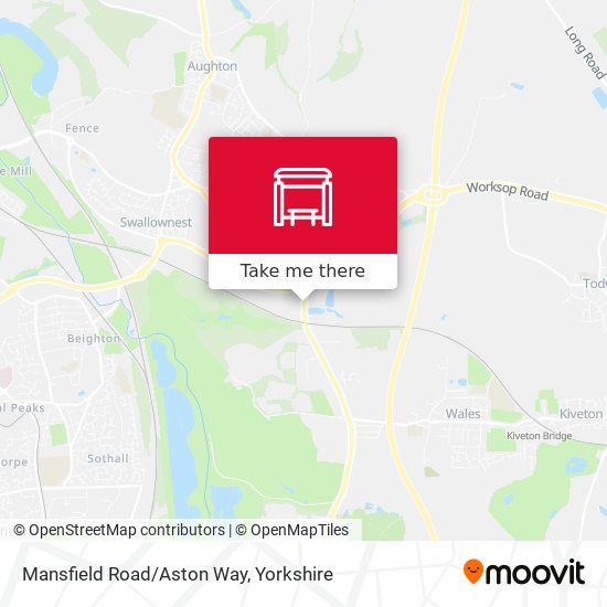 Mansfield Road/Aston Way map