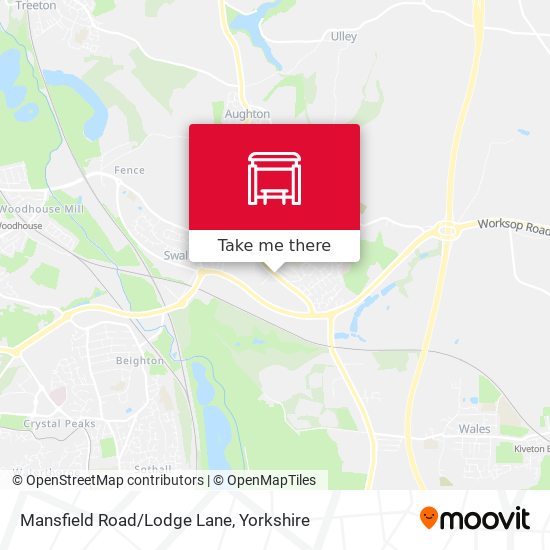 Mansfield Road/Lodge Lane map