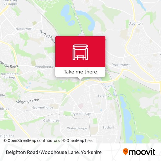 Beighton Road/Woodhouse Lane map