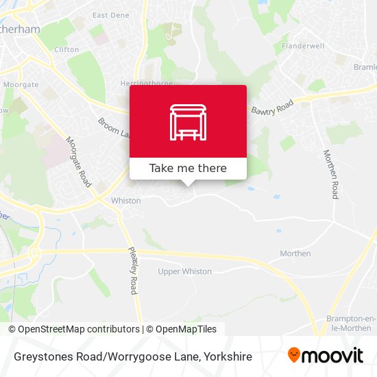 Greystones Road / Worrygoose Lane map
