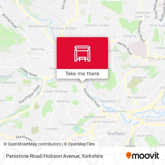 Penistone Road/Hobson Avenue map