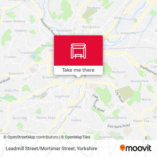 Leadmill Street / Mortimer Street map