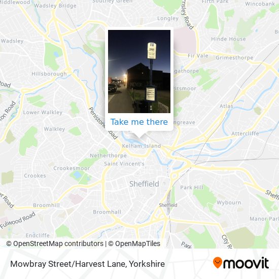 Mowbray Street/Harvest Lane map