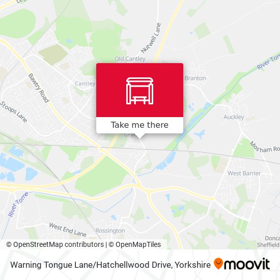 Warning Tongue Lane / Hatchellwood Drive map