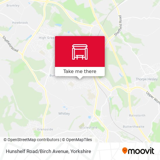 Hunshelf Road/Birch Avenue map