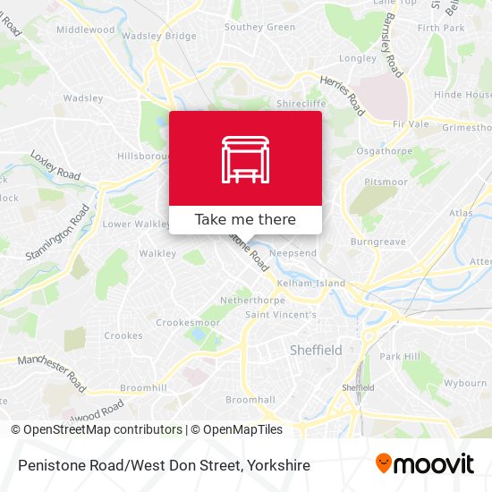 Penistone Road/West Don Street map