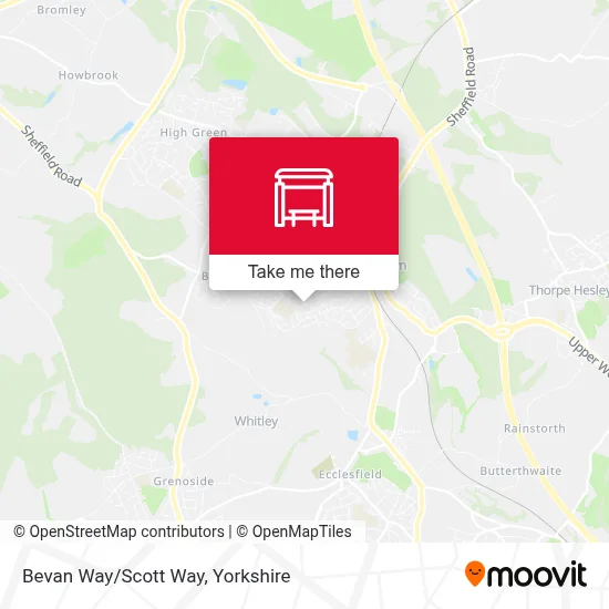 Bevan Way/Scott Way map