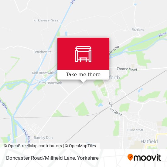 Doncaster Road/Millfield Lane map