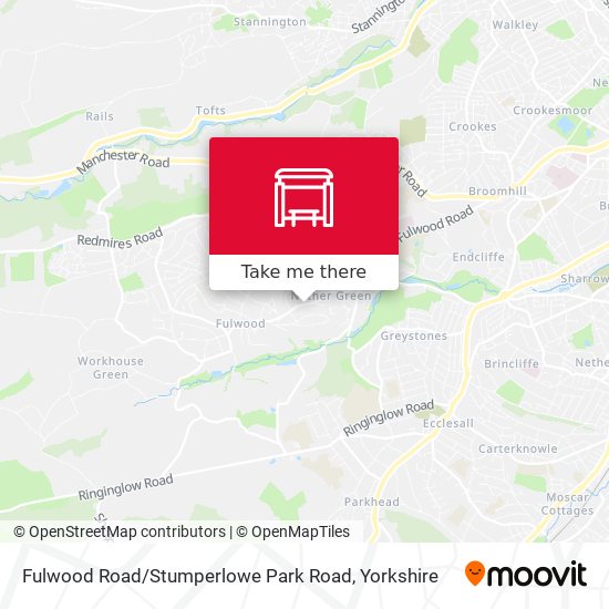 Fulwood Road / Stumperlowe Park Road map