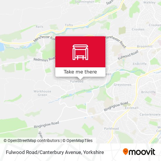 Fulwood Road/Canterbury Avenue map