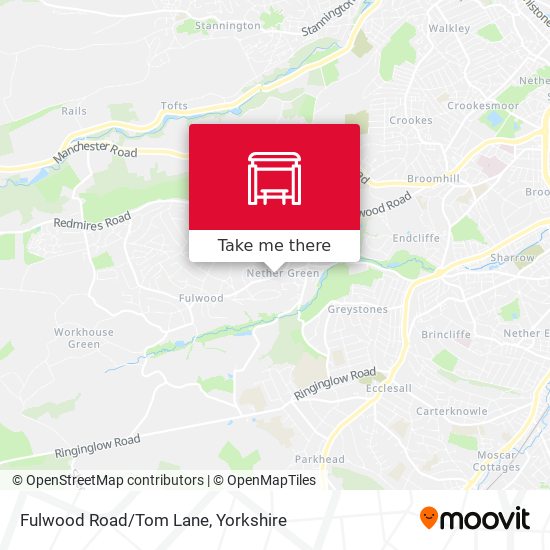 Fulwood Road/Tom Lane map