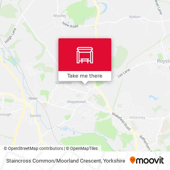 Staincross Common / Moorland Crescent map
