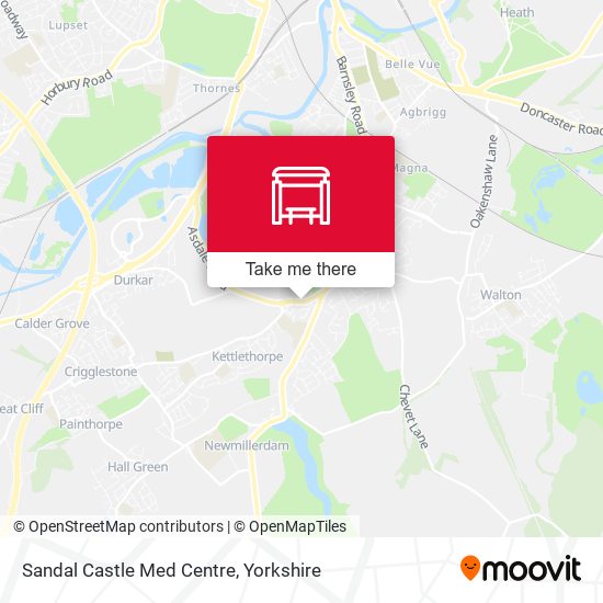 Sandal Castle Med Centre map