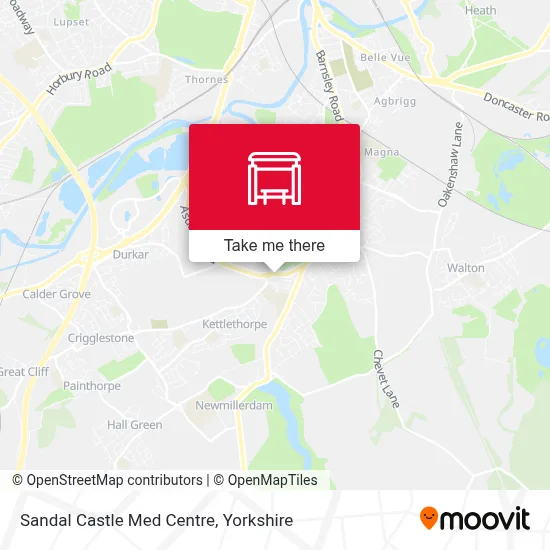 Sandal Castle Med Centre map