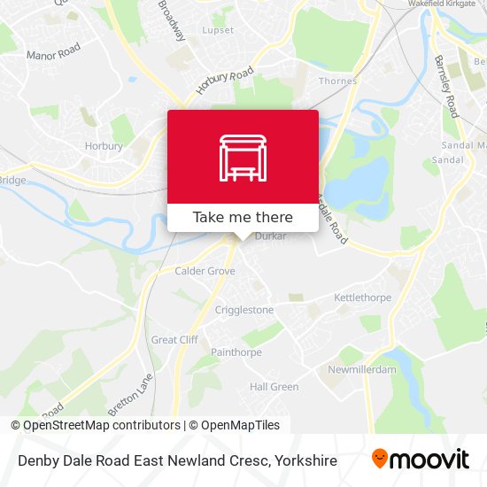 Denby Dale Road East Newland Cresc map