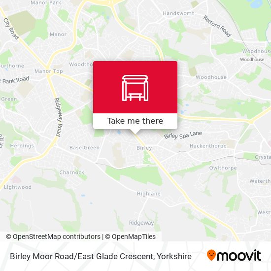 Birley Moor Road / East Glade Crescent map