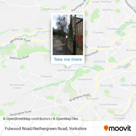Fulwood Road/Nethergreen Road map