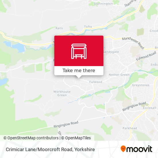 Crimicar Lane/Moorcroft Road map