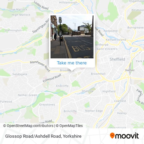 Glossop Road/Ashdell Road map