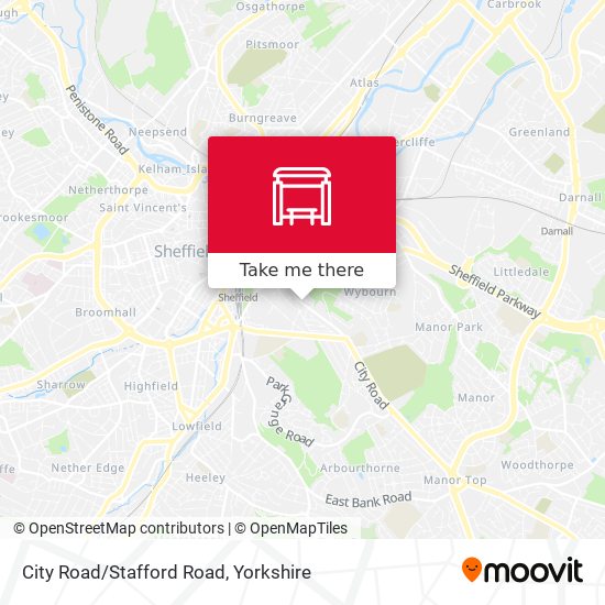 City Road/Stafford Road map