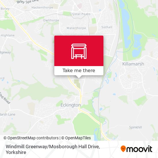 Windmill Greenway / Mosborough Hall Drive map