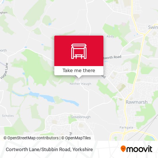 Cortworth Lane/Stubbin Road map
