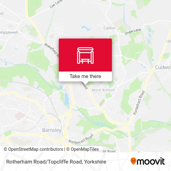 Rotherham Road/Topcliffe Road map