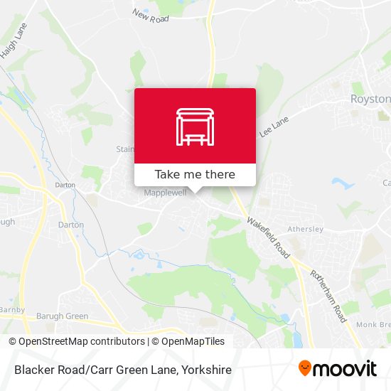 Blacker Road/Carr Green Lane map