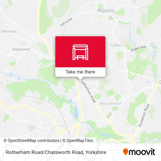 Rotherham Road/Chatsworth Road map