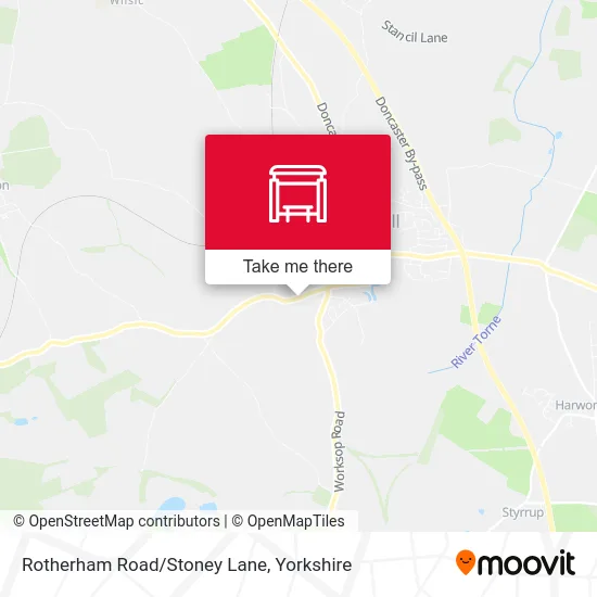 Rotherham Road/Stoney Lane map