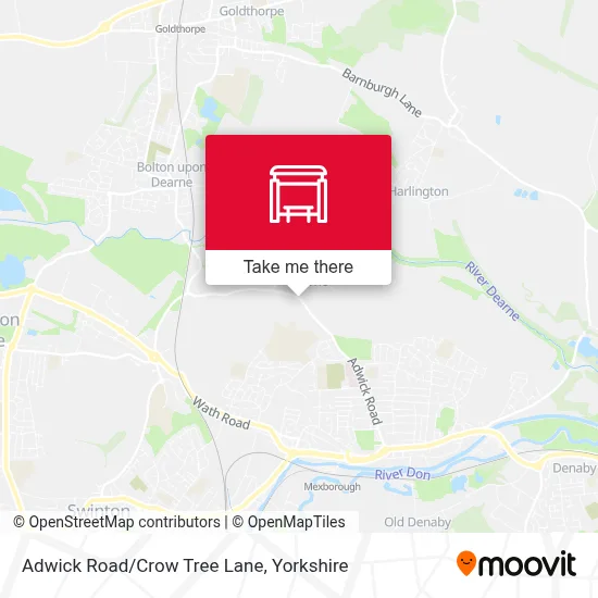 Adwick Road/Crow Tree Lane map