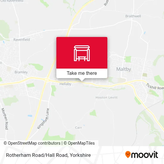 Rotherham Road/Hall Road map