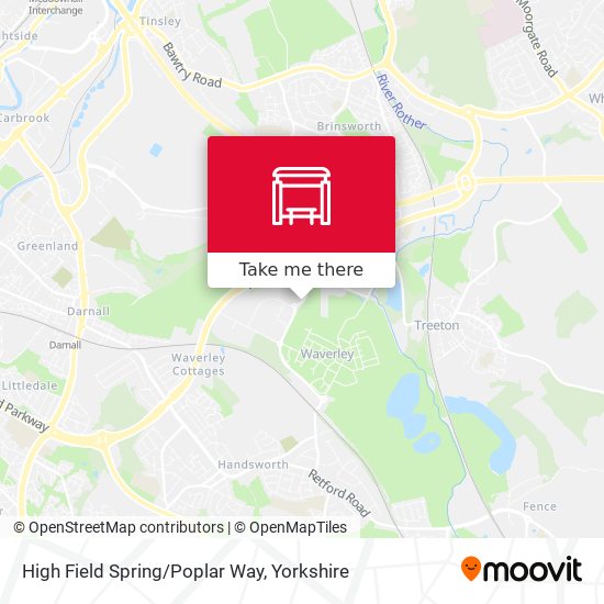 High Field Spring/Poplar Way map