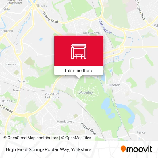 High Field Spring/Poplar Way map