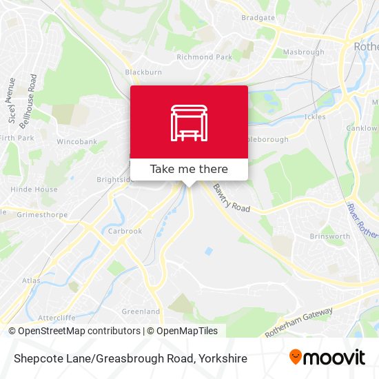 Shepcote Lane/Greasbrough Road map
